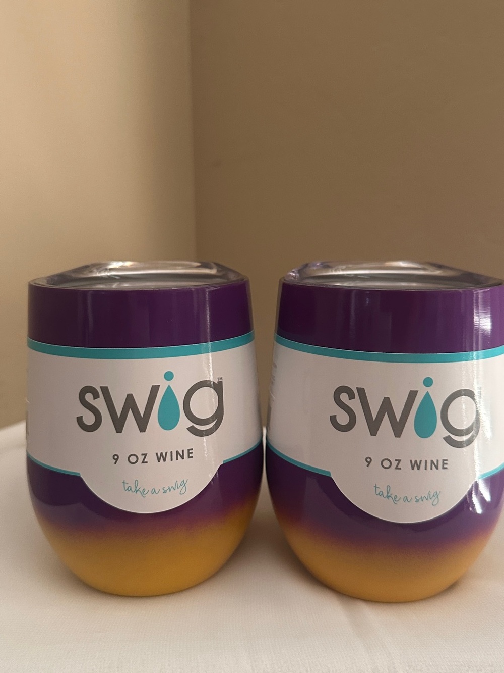Swig 9 oz Wine Tumbler - Purple and Yellow Ombre BN
